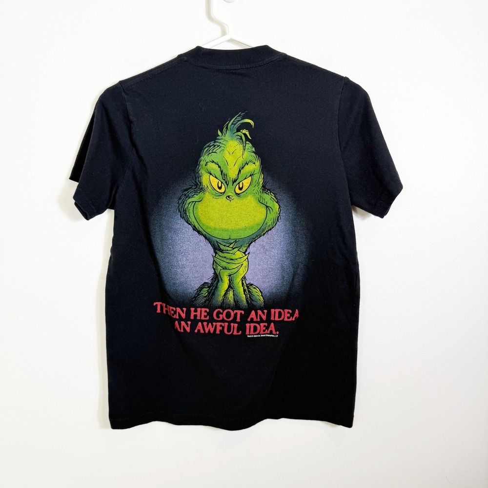 Abercrombie Kids Tee Boys 15/16 Black Dr Seuss The Grinch Graphic Shirt